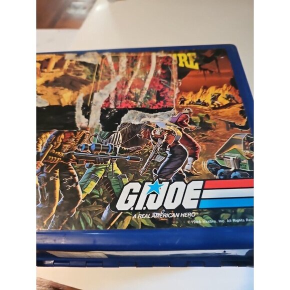 Vintage 1986 GI JOE Plastic Lunch Box No Thermos By Hasbro Aladdin - Picture 8 of 9
